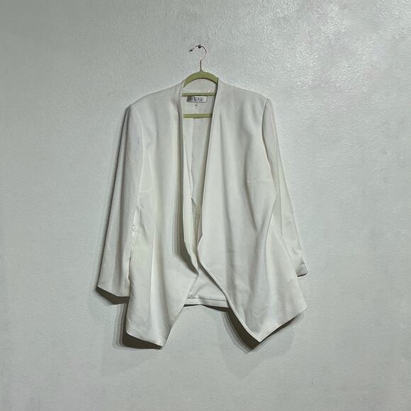 Kasper White Open Front Jacket Sz 1X - Picture 2 of 10